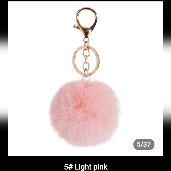 *Beautiful Lush Fur Pom Pom KeyChain/Purse Charm - Picture 10 of 12